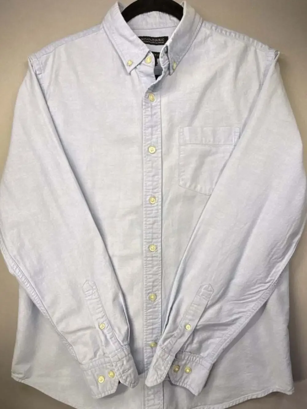 Banana Republic Camden Fit Men's Long Sleeve Stretch Oxford Button-Down Shirt